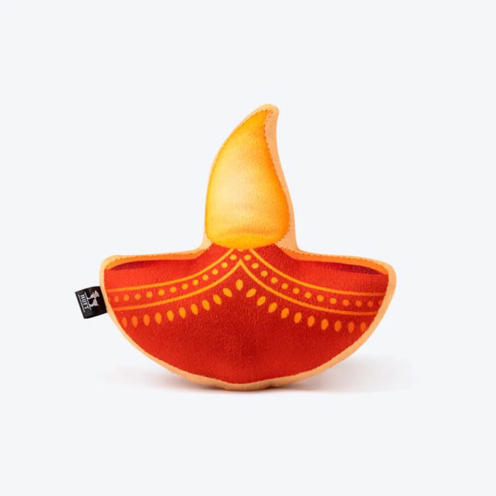 HUFT Diwali Diya Dog Toy - Yellow/Orange